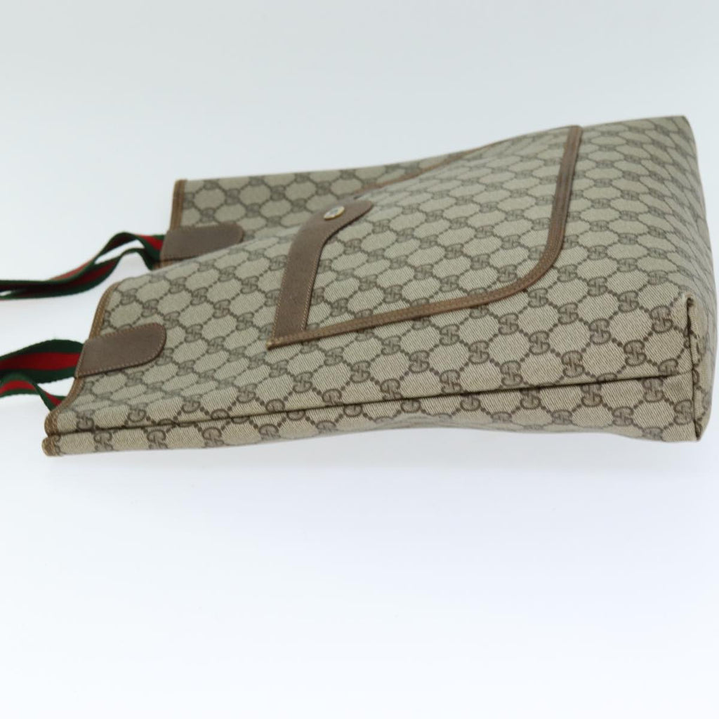 GUCCI GG Supreme Web Sherry Line Tote Bag Beige Red Green 39 02 003 73610