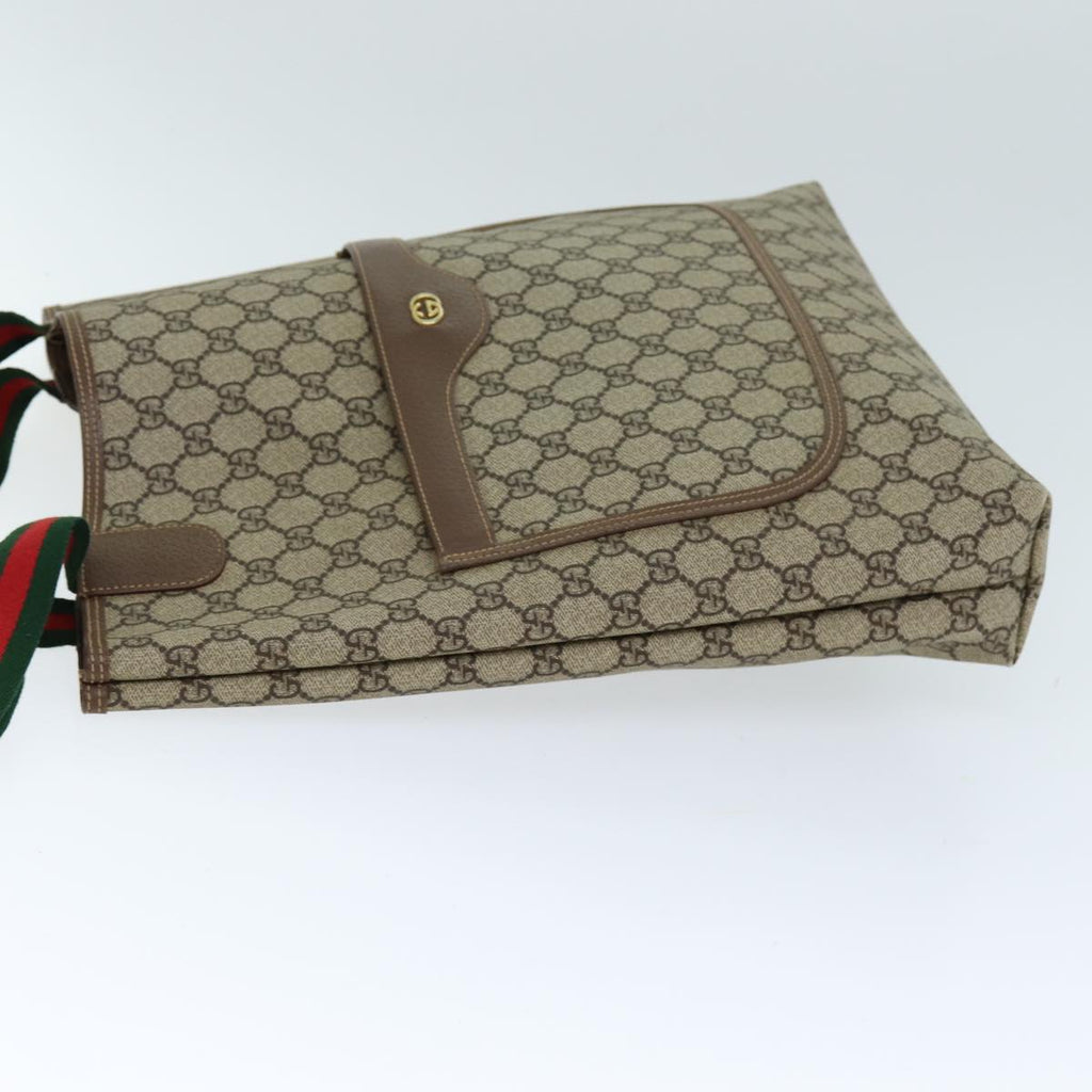 GUCCI GG Supreme Web Sherry Line Tote Bag Beige Red 002 58 6487 4023 73611