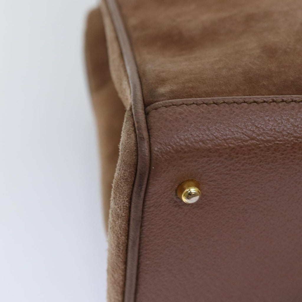 GUCCI Bamboo Hand Bag Suede 2way Brown 002 123 0322 73613