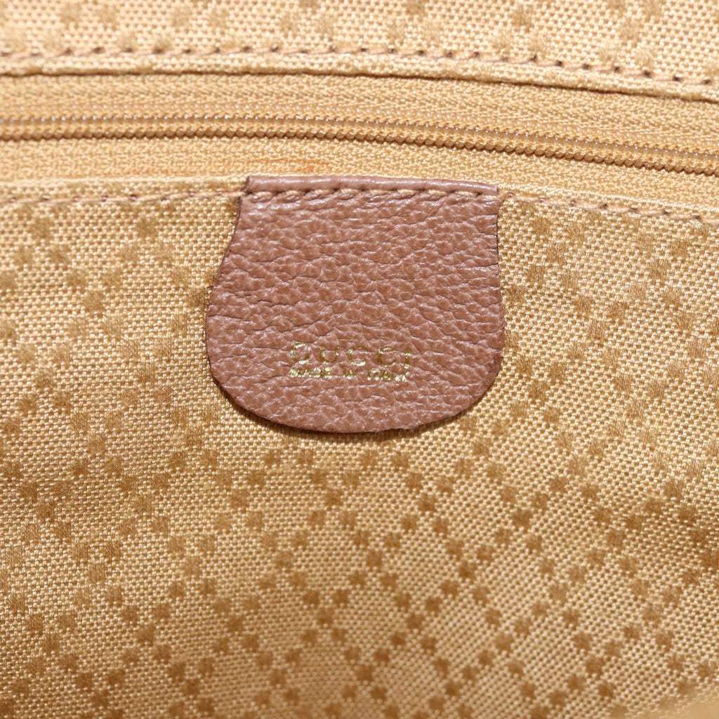 GUCCI Bamboo Hand Bag Suede 2way Brown 002 123 0322 73613