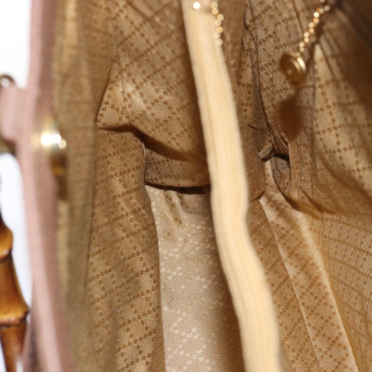 GUCCI Bamboo Hand Bag Suede 2way Brown 002 123 0322 73613