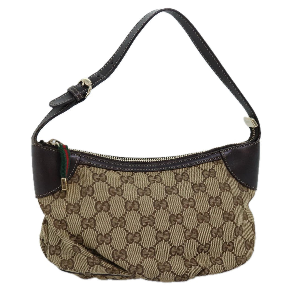 GUCCI GG Canvas Shoulder Pouch Beige 224093 73651