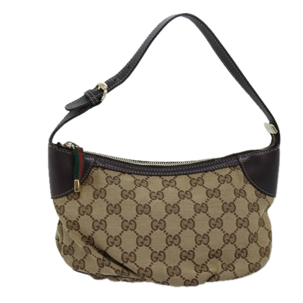 GUCCI GG Canvas Shoulder Pouch Beige 224093 73651