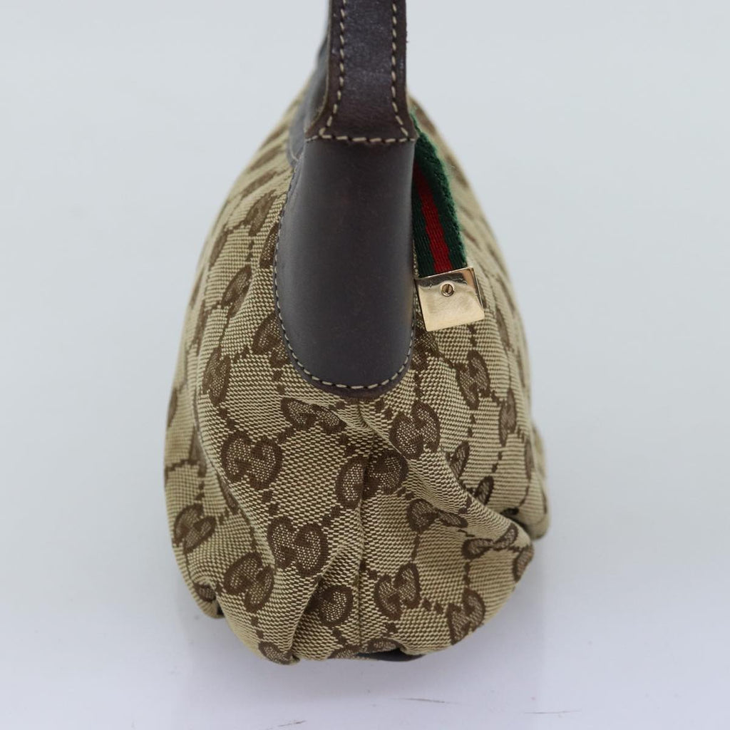 GUCCI GG Canvas Shoulder Pouch Beige 224093 73651