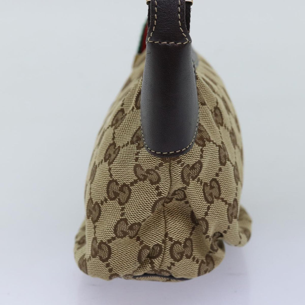 GUCCI GG Canvas Shoulder Pouch Beige 224093 73651