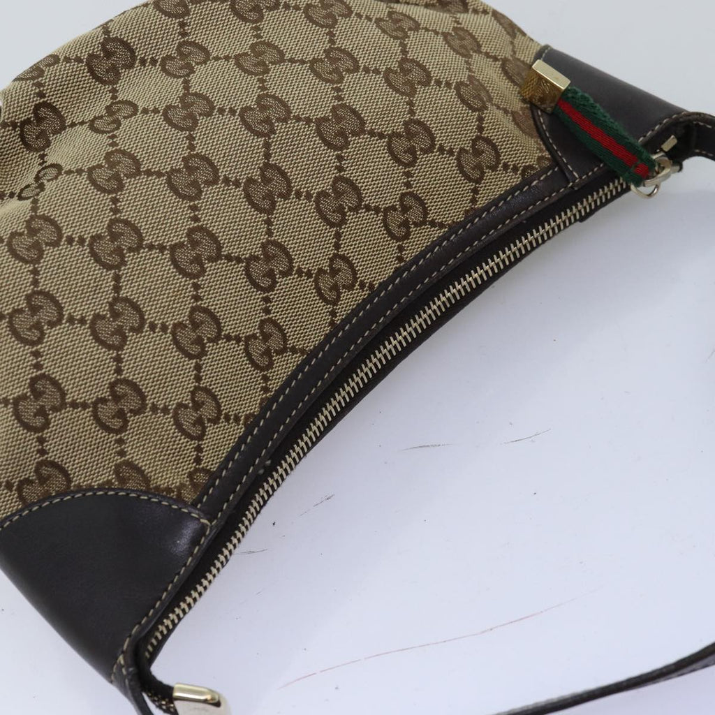 GUCCI GG Canvas Shoulder Pouch Beige 224093 73651