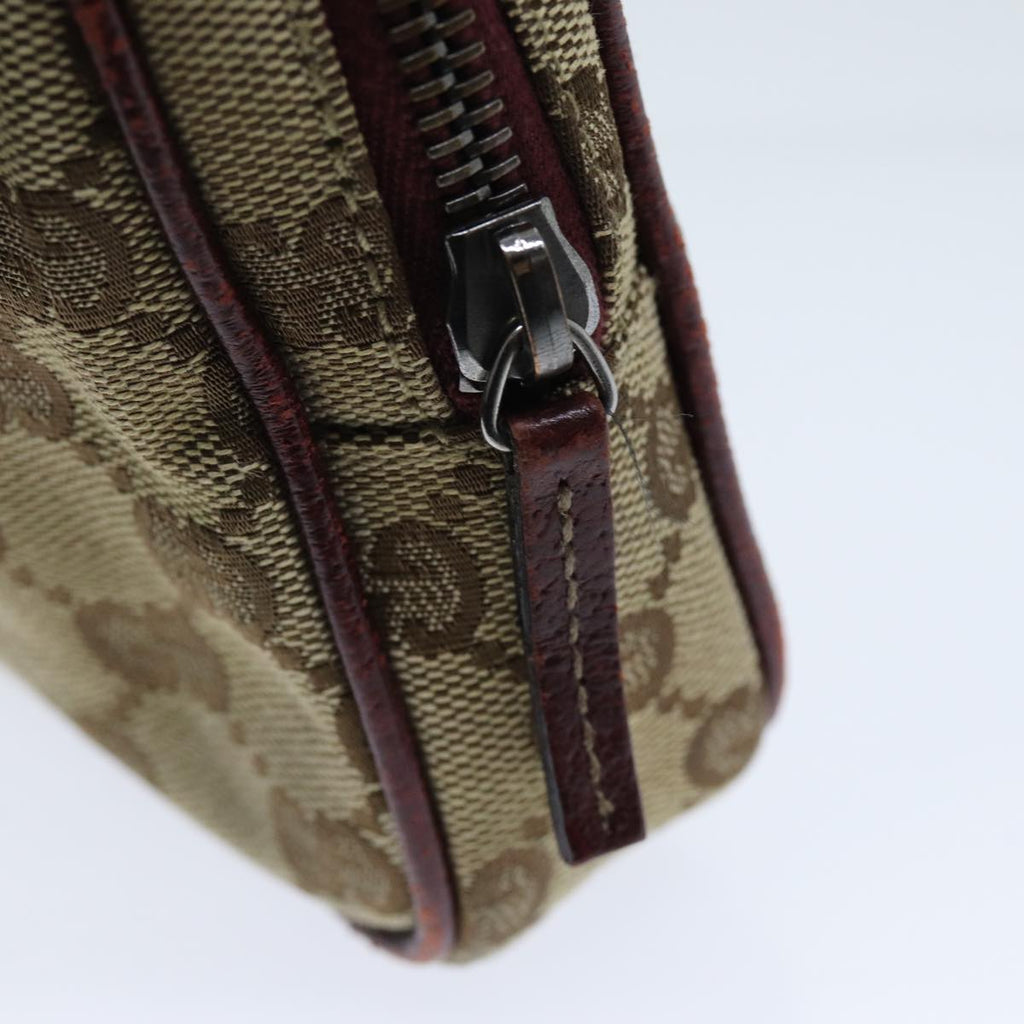 GUCCI GG Canvas Shoulder Pouch Beige 120975 73652