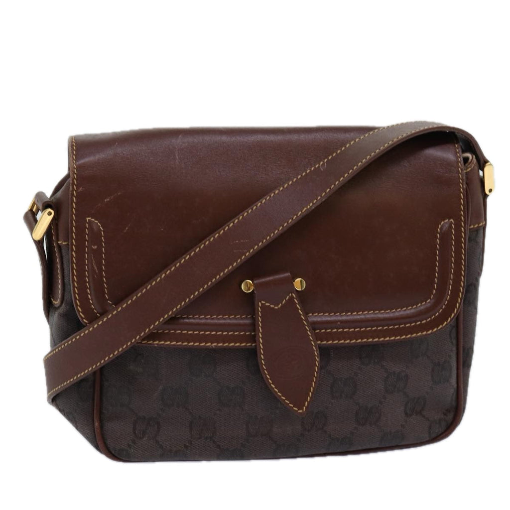 GUCCI GG Canvas Shoulder Bag Brown 007 256 0084 73658