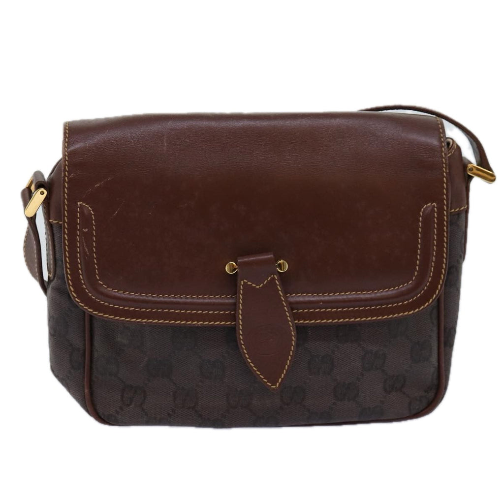 GUCCI GG Canvas Shoulder Bag Brown 007 256 0084 73658