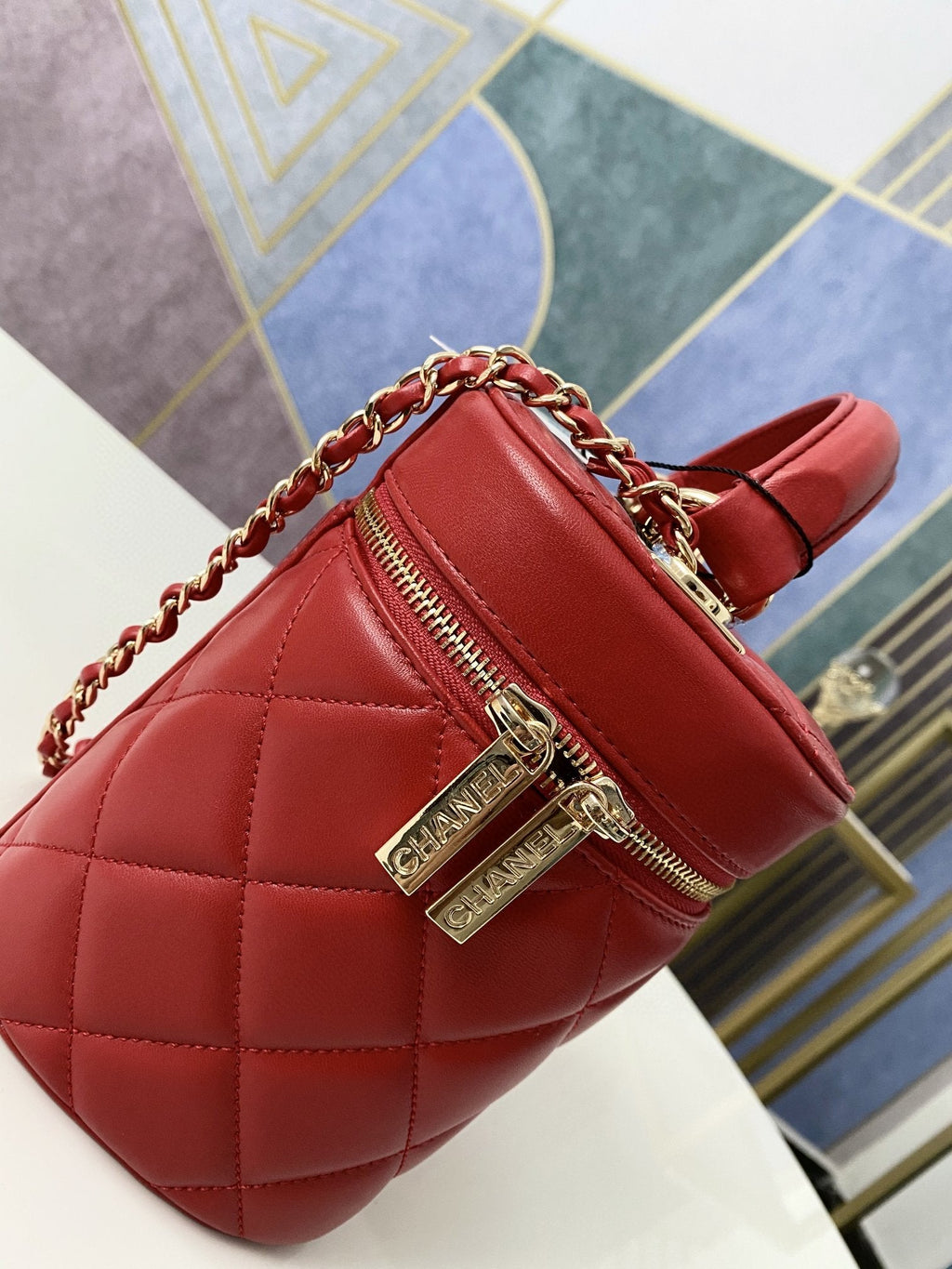 CHLVanity Case Gold Hardware Burgundy For Women Handbags, Shoulder Bags 9.4in/24cmÃƒâ€šÃ‚Â 