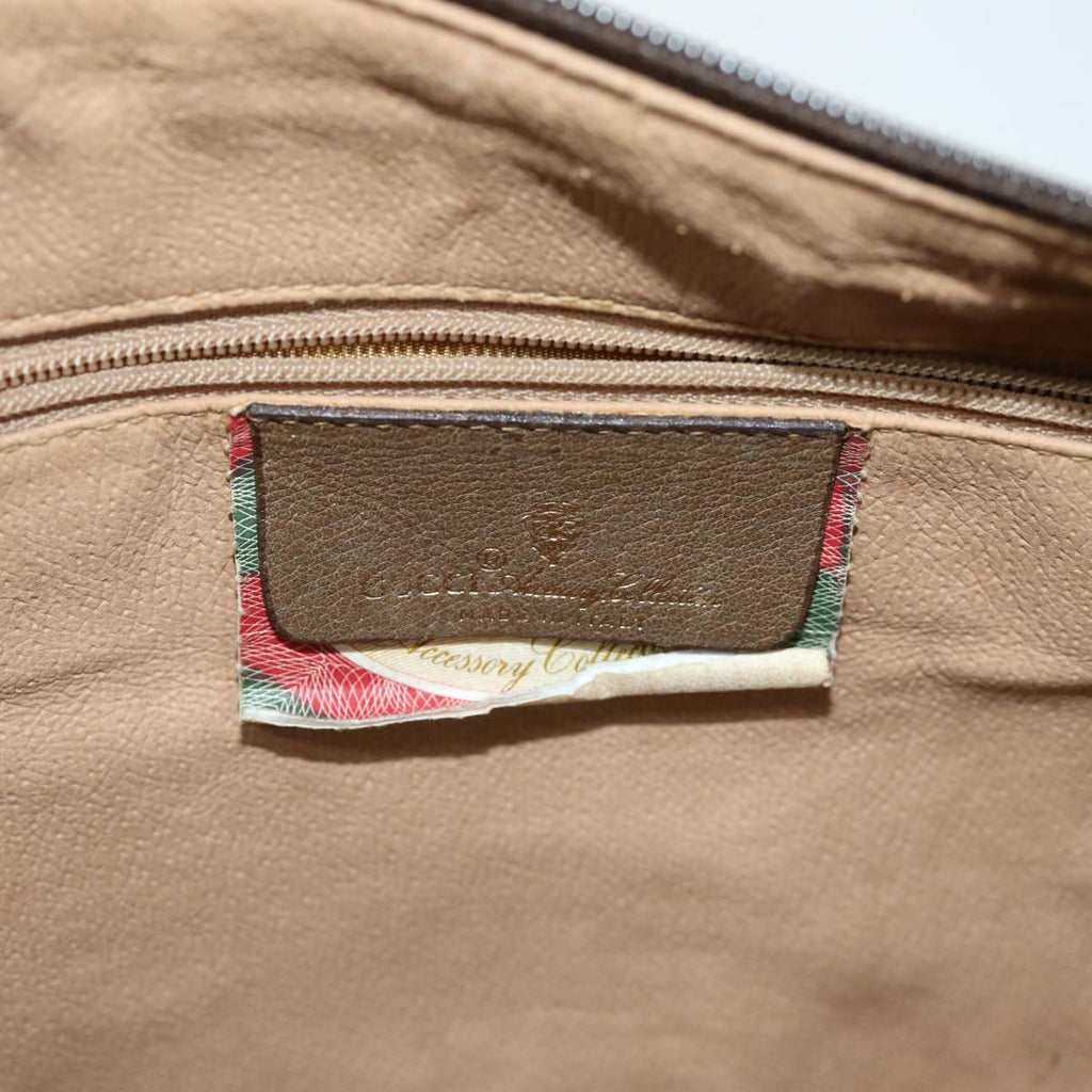 GUCCI GG Supreme Web Sherry Line Hand Bag Beige Red Green 116 02 007 73724