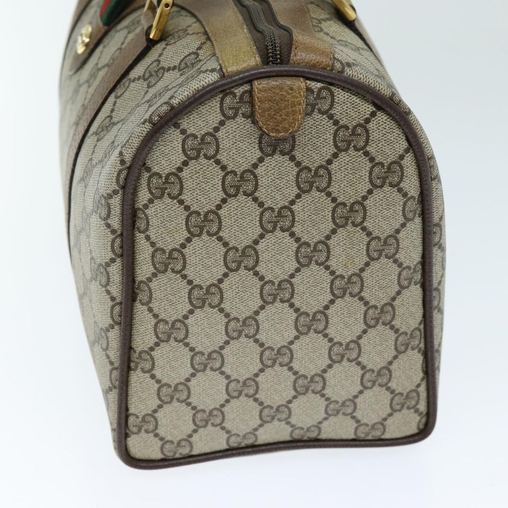 GUCCI GG Supreme Web Sherry Line Hand Bag Beige Red Green 116 02 007 73724