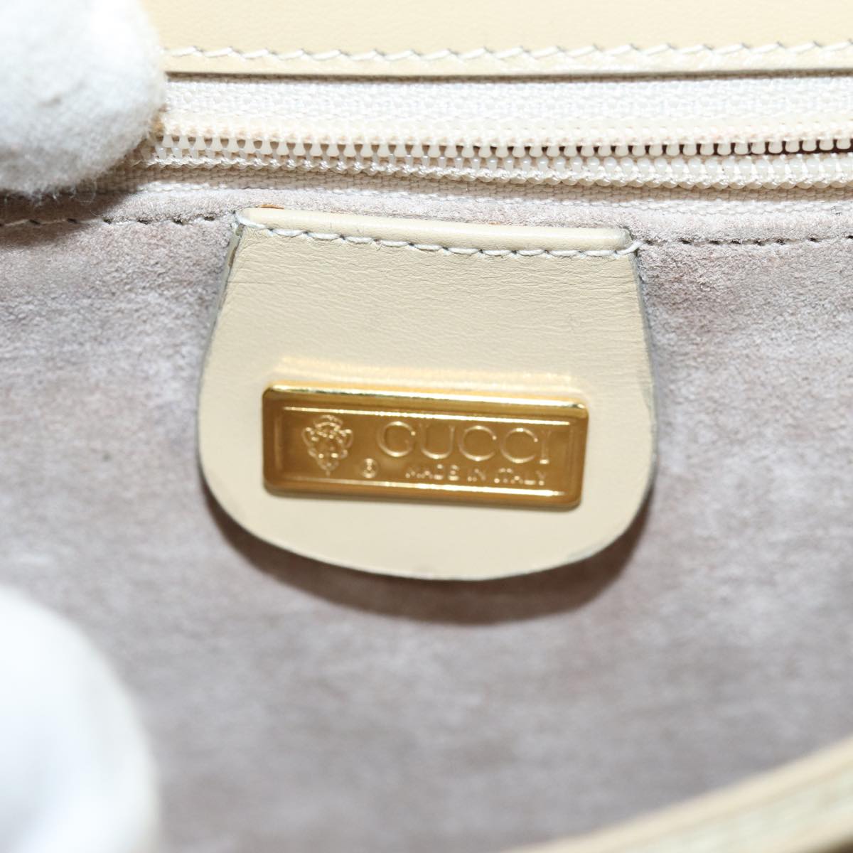 GUCCI Hand Bag Leather Beige 000 110 0092 73730