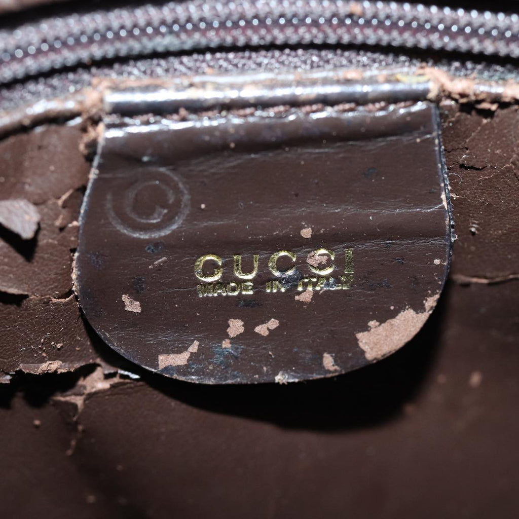 GUCCI Tote Bag Patent leather Brown 002 2113 0333 73732