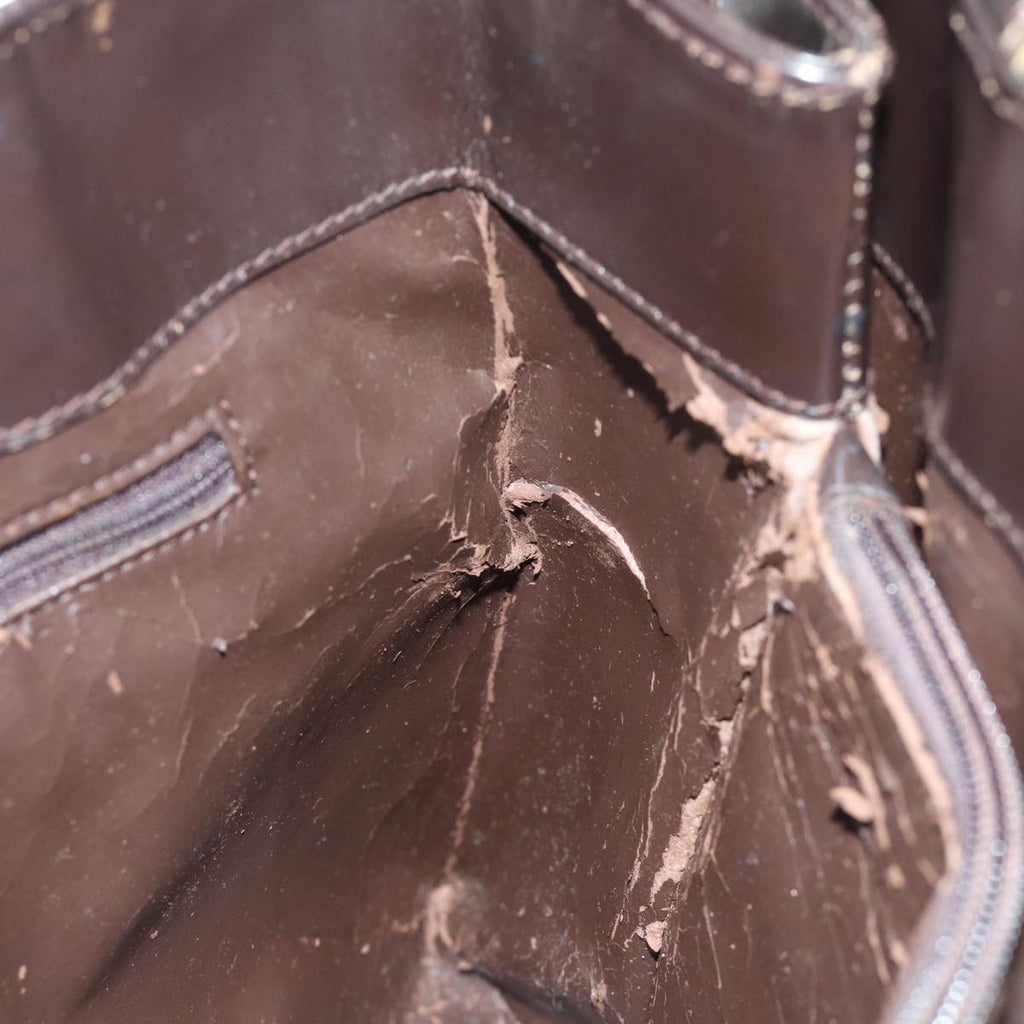 GUCCI Tote Bag Patent leather Brown 002 2113 0333 73732