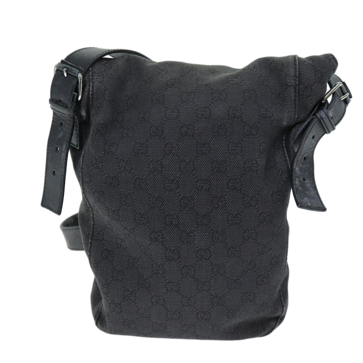 GUCCI GG Canvas Shoulder Bag Gray 101654 73733