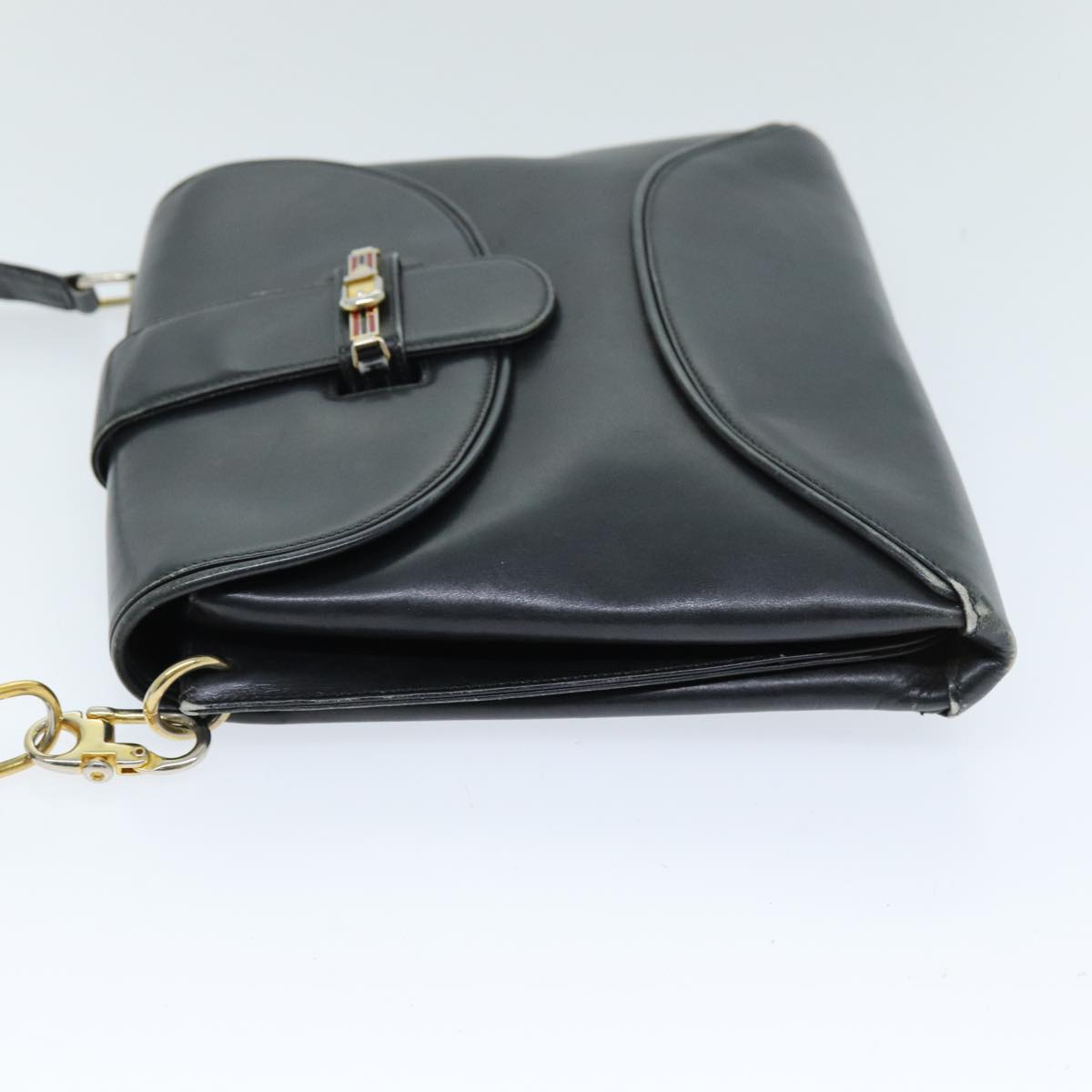 GUCCI Shoulder Bag Leather Black 73737