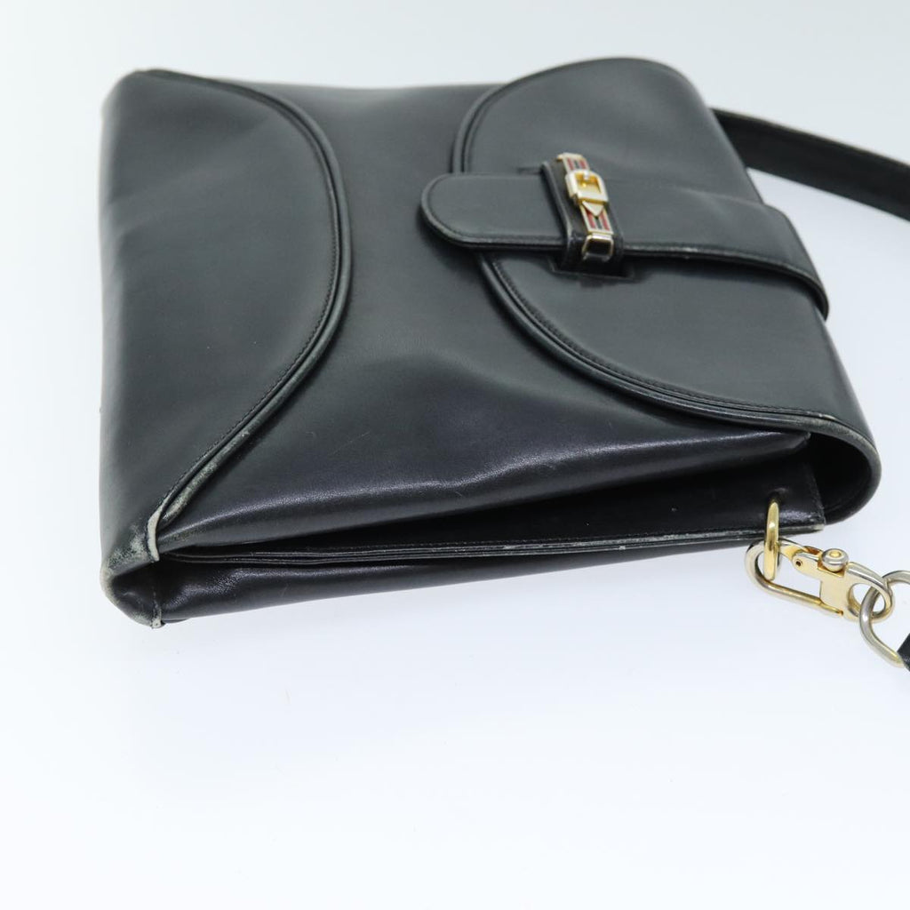 GUCCI Shoulder Bag Leather Black 73737