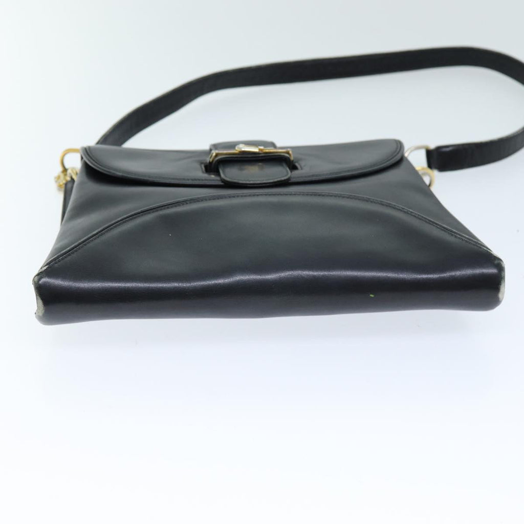 GUCCI Shoulder Bag Leather Black 73737