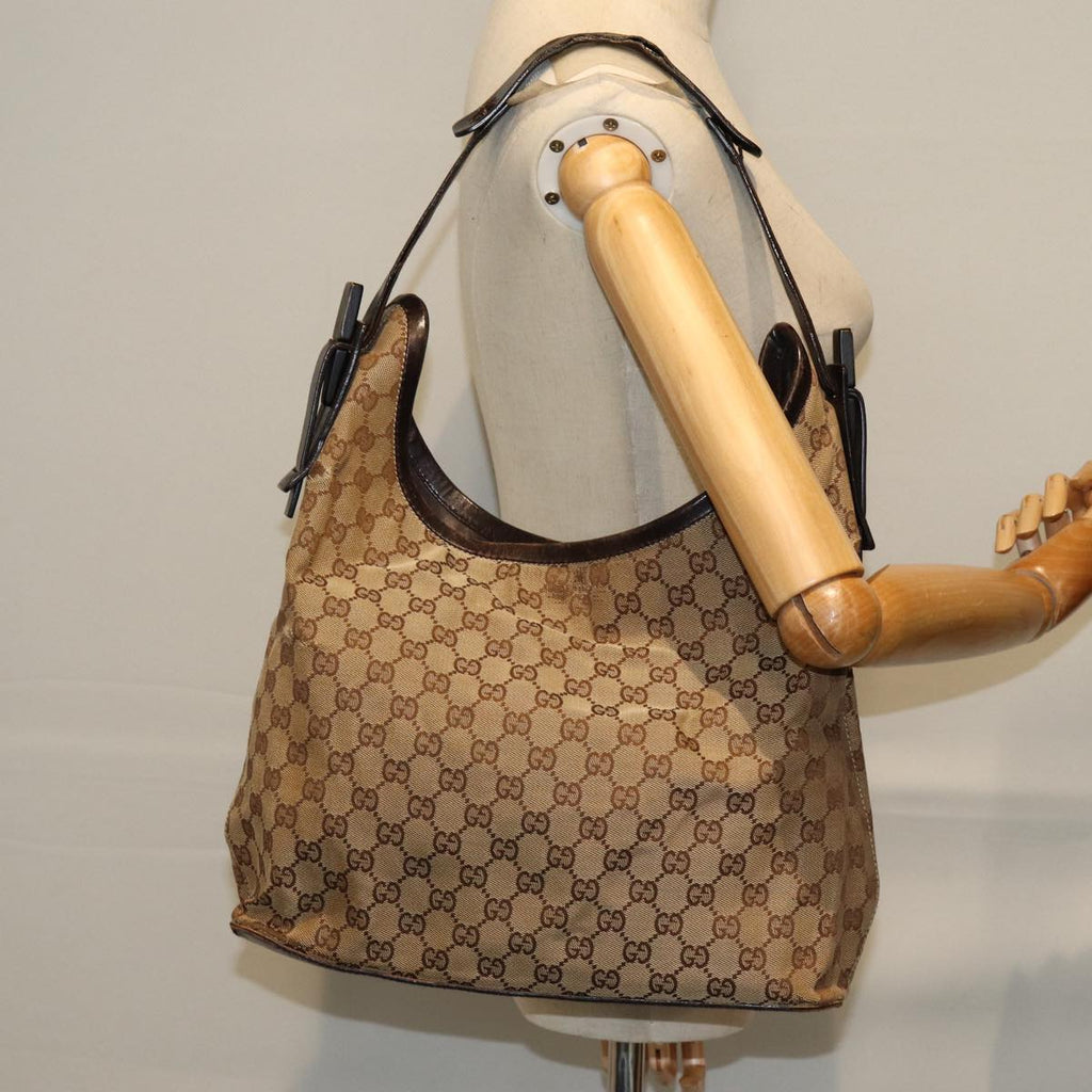 GUCCI GG Canvas Shoulder Bag Beige 106242 73740