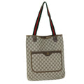 GUCCI GG Supreme Web Sherry Line Tote Bag PVC Beige Red 39 02 003 73742
