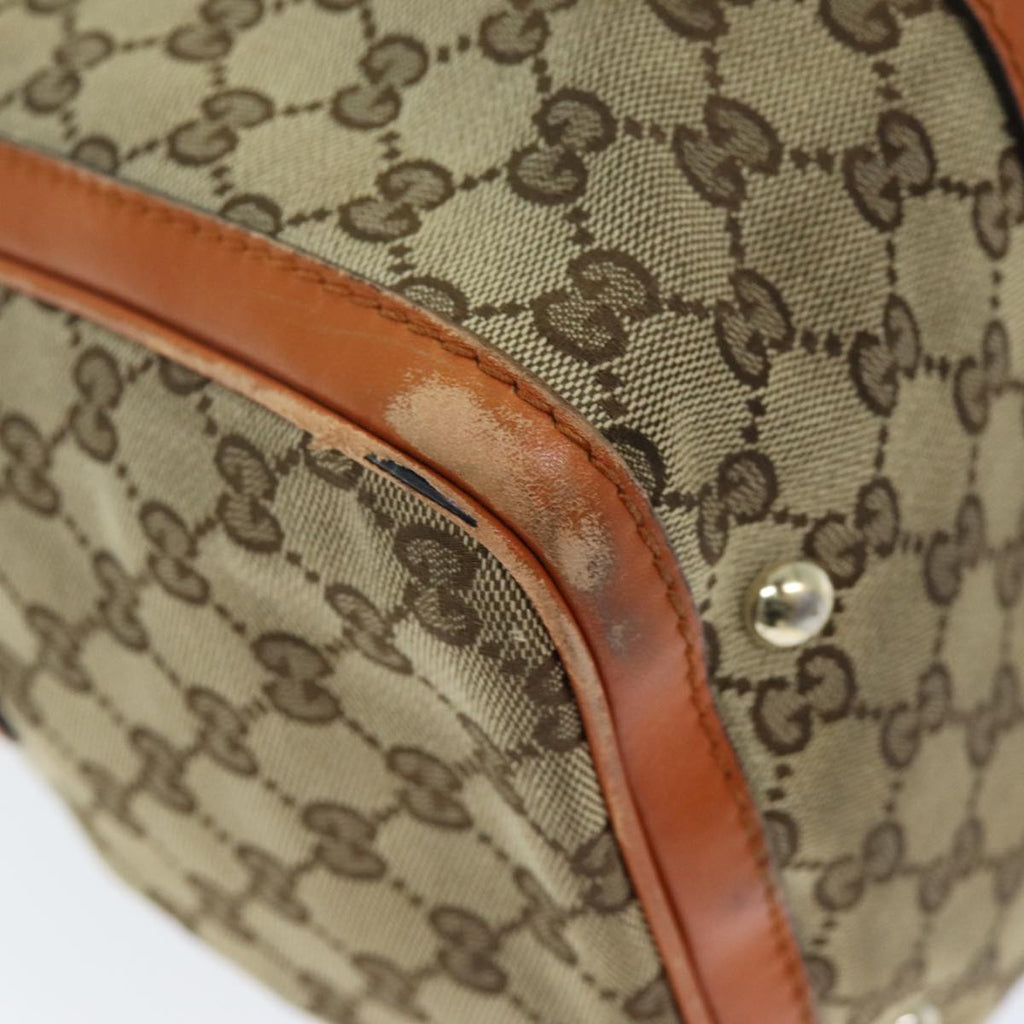 GUCCI GG Canvas Sherry Line Hand Bag 2way Beige Blue Brown 247205 73743