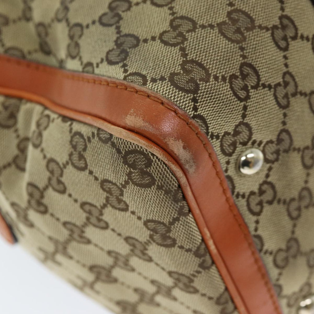 GUCCI GG Canvas Sherry Line Hand Bag 2way Beige Blue Brown 247205 73743