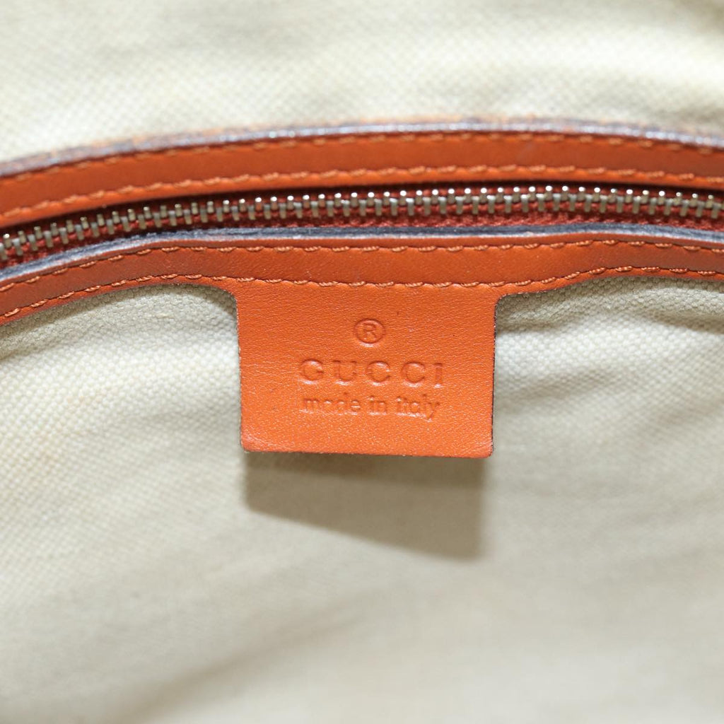 GUCCI GG Canvas Sherry Line Hand Bag 2way Beige Blue Brown 247205 73743