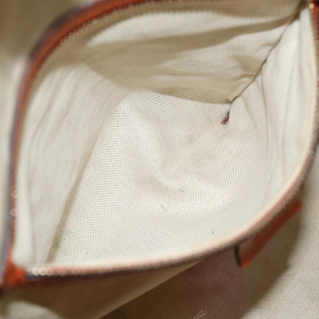 GUCCI GG Canvas Sherry Line Hand Bag 2way Beige Blue Brown 247205 73743