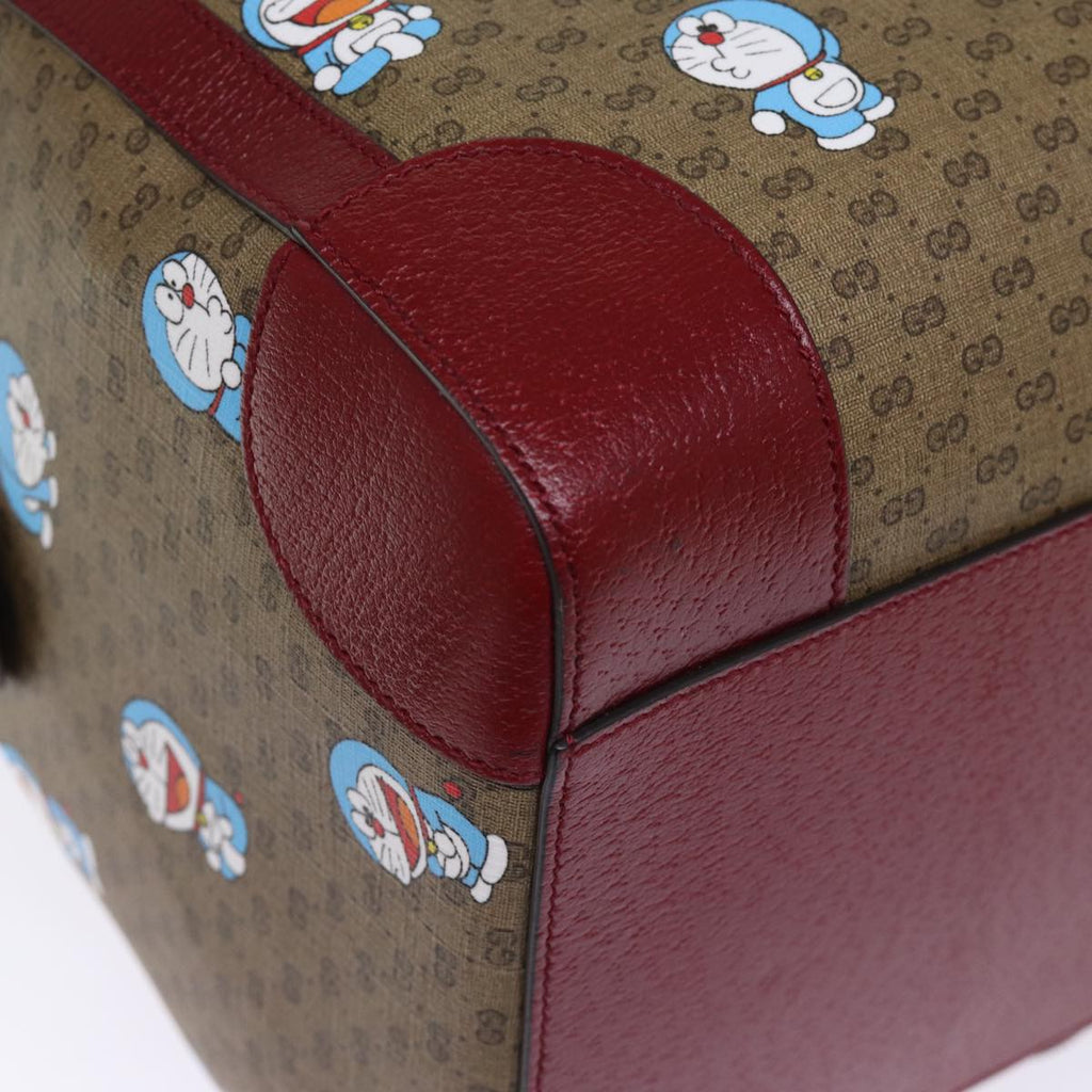 GUCCI Micro GG Supreme Doraemon Boston Bag PVC 2way Beige 647815 73749S