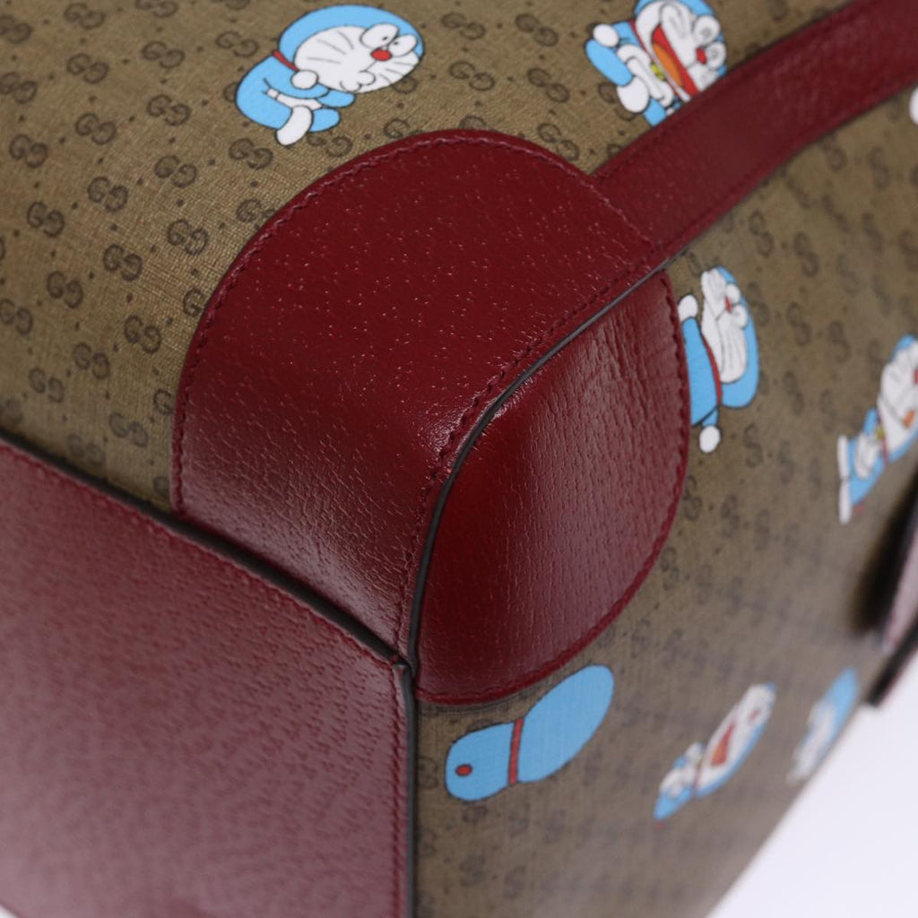 GUCCI Micro GG Supreme Doraemon Boston Bag PVC 2way Beige 647815 73749S