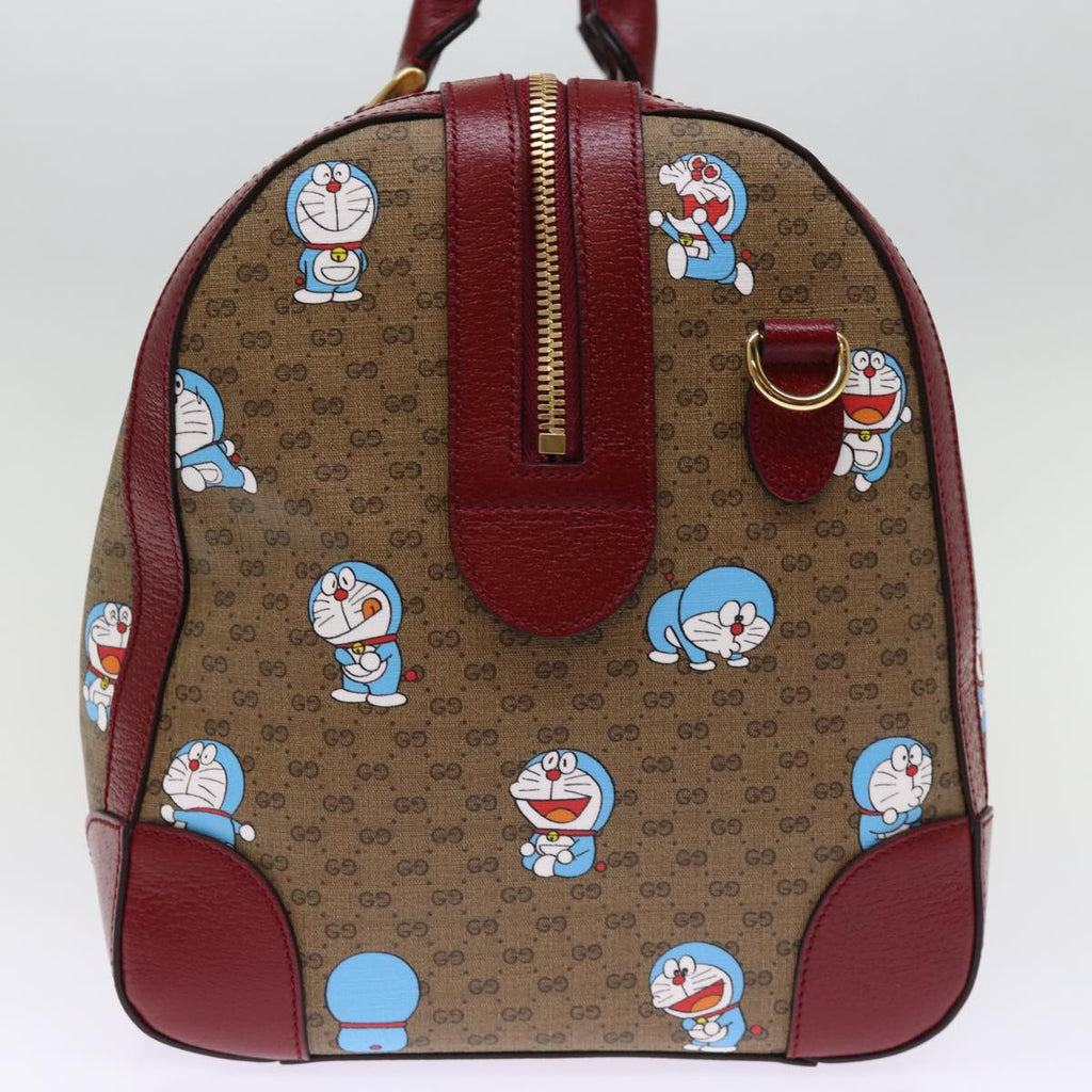 GUCCI Micro GG Supreme Doraemon Boston Bag PVC 2way Beige 647815 73749S