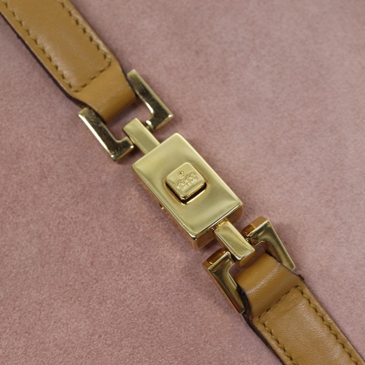 GUCCI Jackie Hand Bag Suede Pink 002 1065 73859