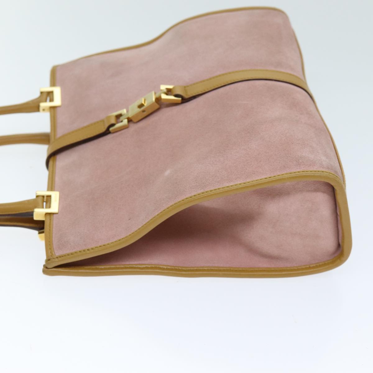 GUCCI Jackie Hand Bag Suede Pink 002 1065 73859