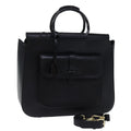 GUCCI Hand Bag Leather 2way Black 000 2058 0307 6 73864