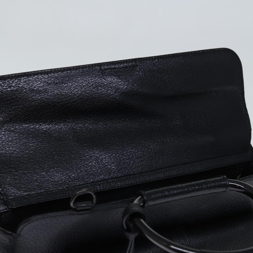 GUCCI Hand Bag Leather 2way Black 000 2058 0307 6 73864