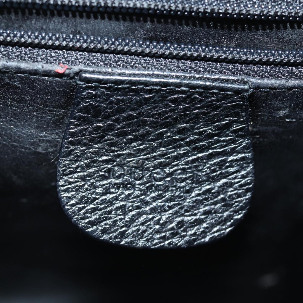 GUCCI Hand Bag Leather 2way Black 000 2058 0307 6 73864