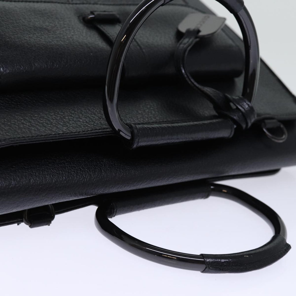 GUCCI Hand Bag Leather 2way Black 000 2058 0307 6 73864