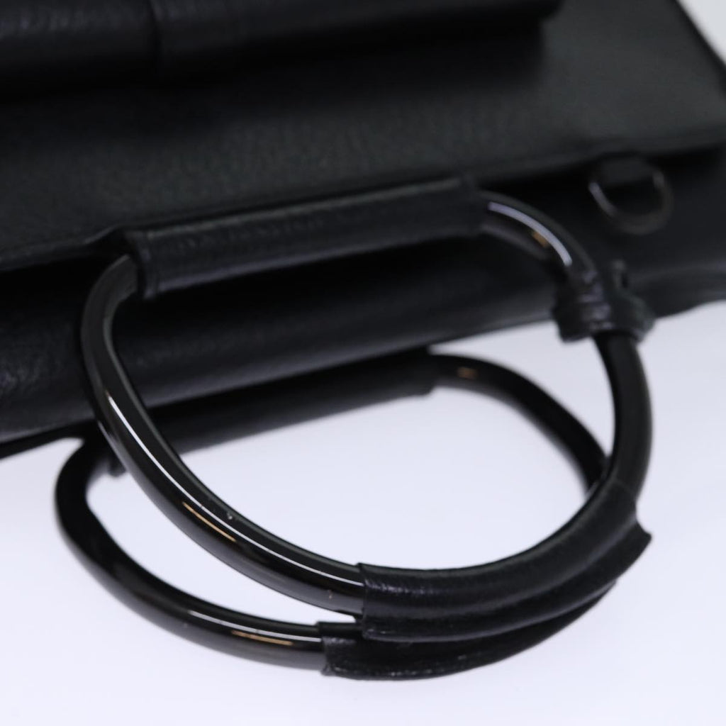 GUCCI Hand Bag Leather 2way Black 000 2058 0307 6 73864