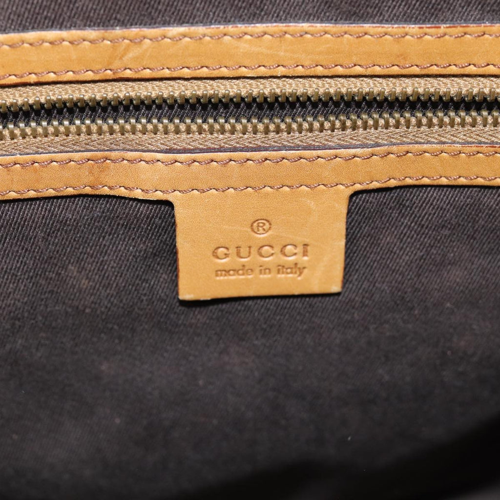GUCCI Hand Bag Suede Beige 120897 73865