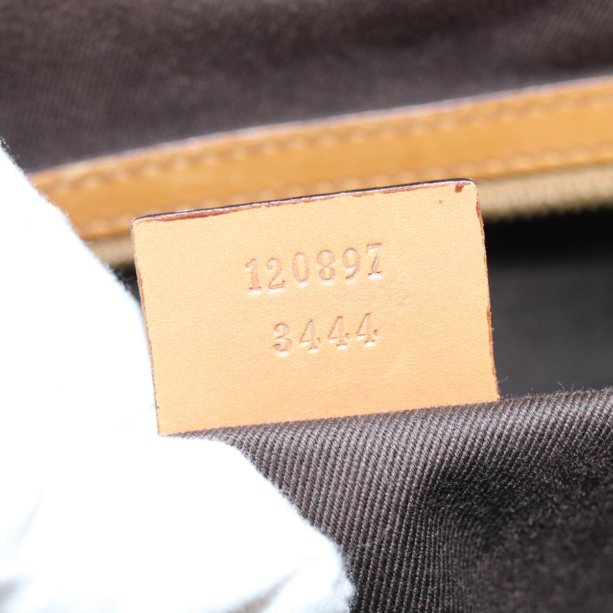 GUCCI Hand Bag Suede Beige 120897 73865