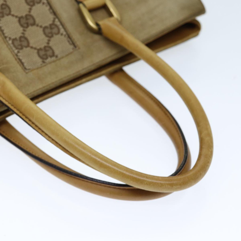 GUCCI Hand Bag Suede Beige 120897 73865