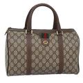 GUCCI GG Supreme Web Sherry Line Hand Bag PVC Beige Red 000 904 2007 73866