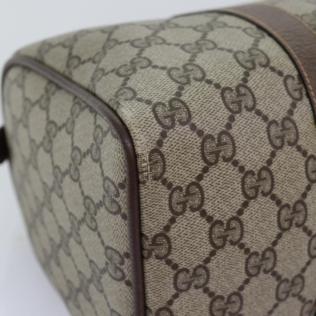 GUCCI GG Supreme Web Sherry Line Hand Bag PVC Beige Red 000 904 2007 73866