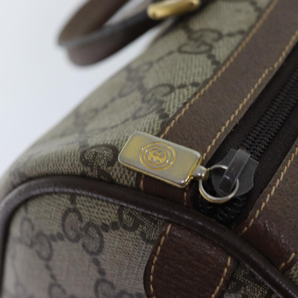 GUCCI GG Supreme Web Sherry Line Hand Bag PVC Beige Red 000 904 2007 73866