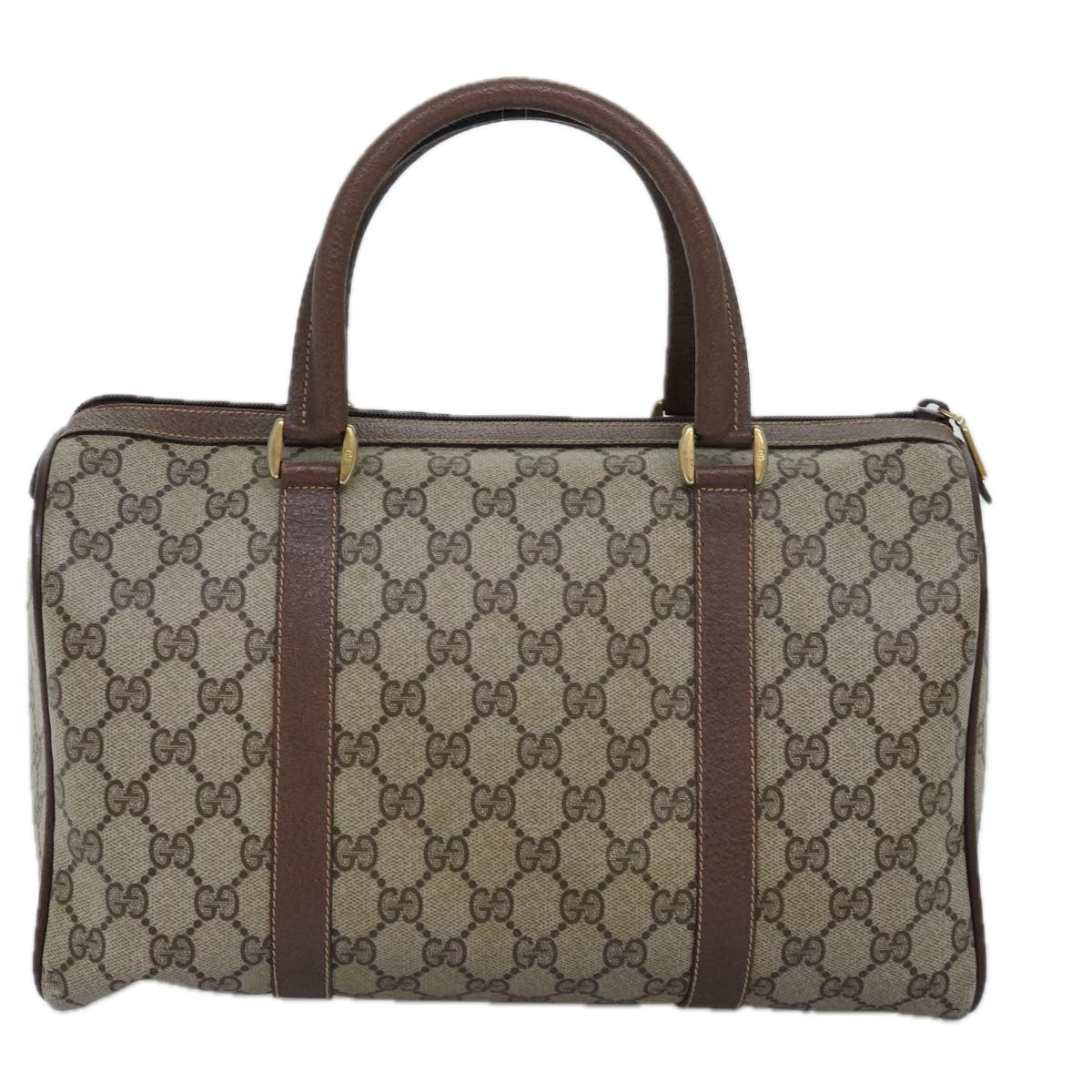 GUCCI GG Supreme Web Sherry Line Hand Bag PVC Beige Red 000 904 2007 73866