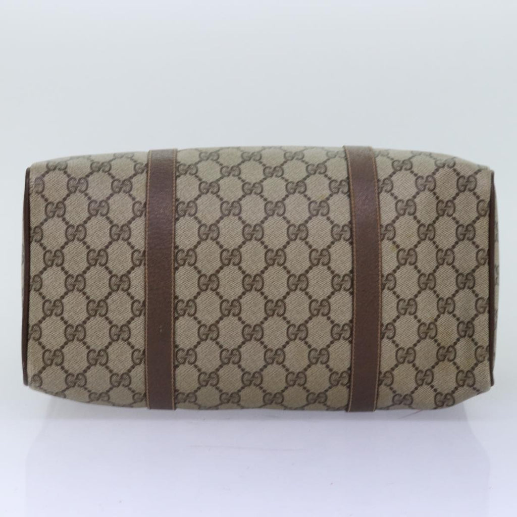GUCCI GG Supreme Web Sherry Line Hand Bag PVC Beige Red 000 904 2007 73866