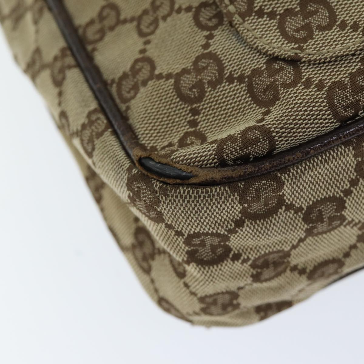 GUCCI GG Canvas Shoulder Bag Beige 114272 73889