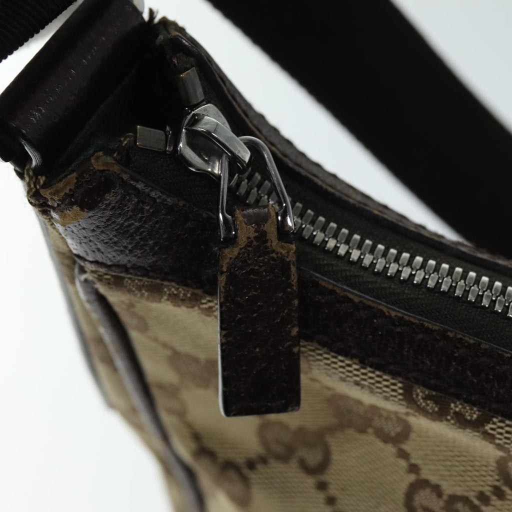 GUCCI GG Canvas Shoulder Bag Beige 114272 73889