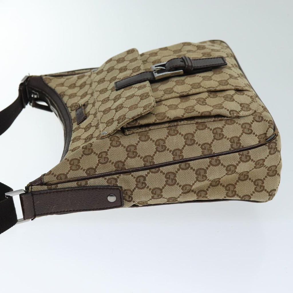 GUCCI GG Canvas Shoulder Bag Beige 114272 73889